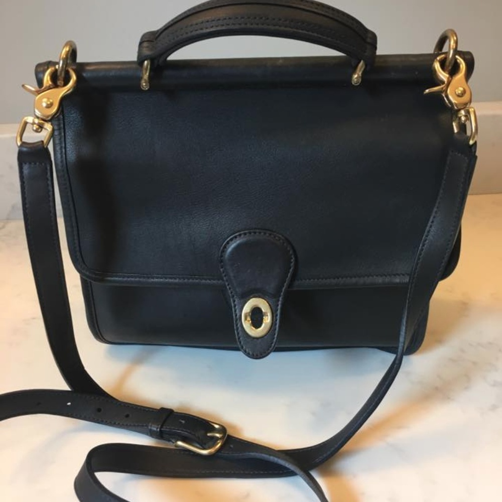 Black Leather Coach Purse